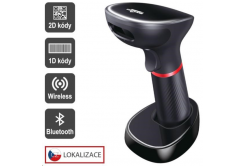 Virtuos CCD 2D čtečka HW-855A, bezdrátová, základna, USB, černá