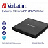 VERBATIM externá mechanika Slimline CD/DVD Writer USB - without NERO