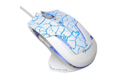 E-blue Myš Mazer Pro EMS600WCCZ-IU, 2500DPI, optická, 6tl., drátová USB, bílo-modrá, herní