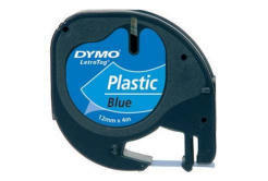 Dymo LetraTag 59426, S0721600, 12mm x 4m, čierna tlač/modý podklad, originálna páska