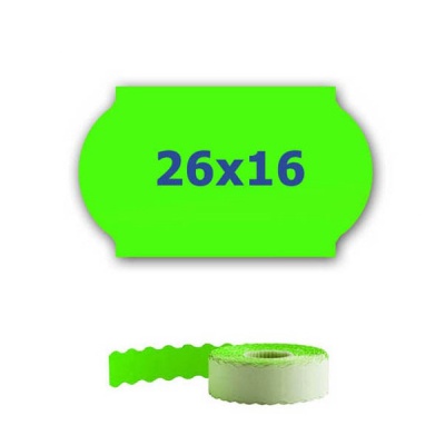 Cenové etikety do kleští, 26mm x 16mm, 700ks, signální zelené