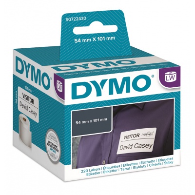Dymo 99014, S0722430, 101mm x 54mm, bílé papírové štítky