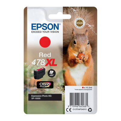 Epson originálna cartridge C13T04F54010, 478XL, red, 10.2ml, Epson XP-15000
