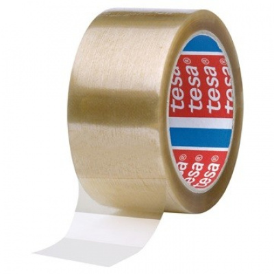 Tesa 04089, transparentná baliaca páska, 75 mm x 66 m, 24 roliek v krabici