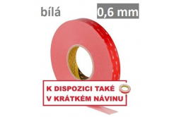 3M VHB™ LSE-060WF Oboustranně silně lepicí páska na LSE plasty, tl. 0,6 mm 25 mm x 3 m