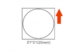 Niimbot A2A18348301, 21x21mm, 300ks, biele samolepiace štítky