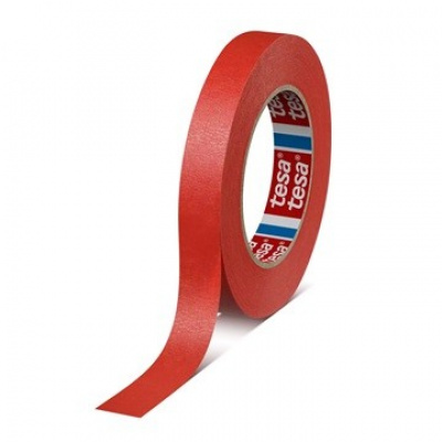 Tesa 4328, červená krepová maskovacia páska, 19 mm x 50 m