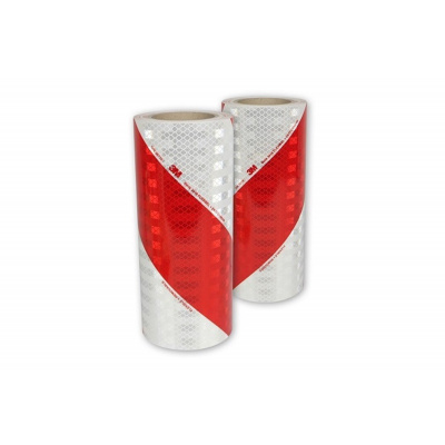 3M 3410 AP Výstražné značenie vozidiel, červené a biele šrafovanie, levé 9 m + pravé 9 m, šírka 141 mm
