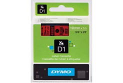 Dymo D1 45807, S0720870, 19mm x 7m, čierna tlač/červený podklad, originálna páska