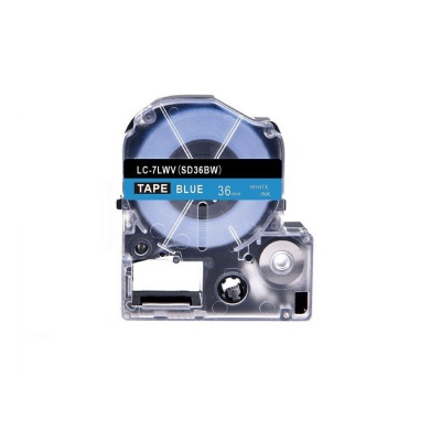 Epson LC-SD36BW, 36mm x 8m, bílý tisk / modrý podklad, kompatibilní páska