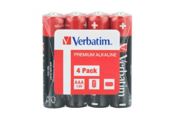 Verbatim 49500, Jednorazová alkalická batéria, ceruzková, AAA, 1.5V, fólie, 4-pack, 49500