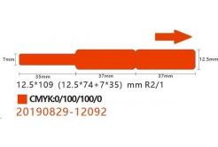 Niimbot štítky na káble RXL A2K18638001, 12,5x109mm 65ks Red pre D11 a D110