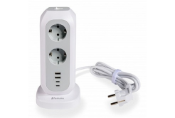 Verbatim 49547 nabíjací stanice, zásuvka, bílá
