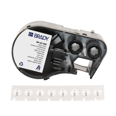 Brady M4-82-499 / 170798, 9.53 mm, Nylon, čierna tlač / biely podklad