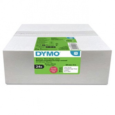 Dymo 2223588, 101mm x 54mm, pre prepravu, biele, originálne papierové štítky, 24 x 220 ks