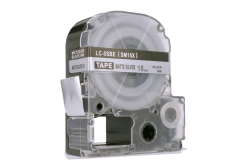 Epson LC-SM18X, 18mm x 8m, černý tisk / matný stříbrný podklad, kompatibilní páska
