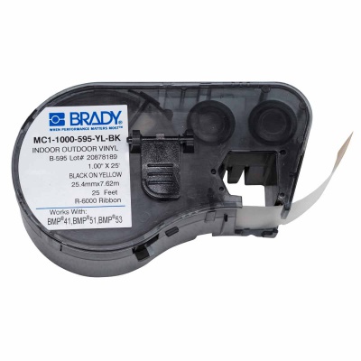 Brady MC1-1000-595-YL-BK / 131583, samolepicí páska 25.40 mm x 7.62 m