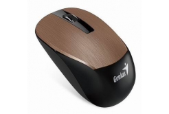 Genius Myš NX-7015 31030019403, 1600DPI, 2.4 [GHz], optická, 3tl., bezdrátová, měděná, 1 ks AA, Blue-eye senzor