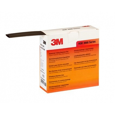 3M HSR 3000 Teplom zmršťovacia trubica, čierna 6 mm / 2 mm x 10 m