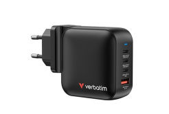 Verbatim GaN 32231, cestovná nabíjačka do siete, USB 3.0, USB C, sivá, 100 W, vymeniteľné vidlice C,G,A