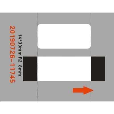 Niimbot A2G88588201, 14x30mm, 210ks, transparentné samolepiace štítky