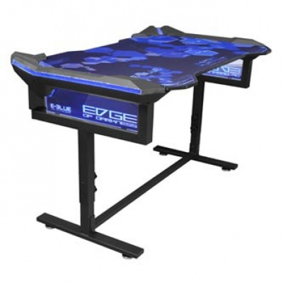 E-blue Herní stůl EGT004BK EGT004BKAA-IA, 135x78,5cm, 72-91,2cm, RGB podsvícení, výškově nastavitelný, s podložkou pod myš