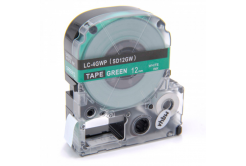 Epson LC-SD12GW, 12mm x 8m, bílý tisk / zelený podklad, kompatibilní páska