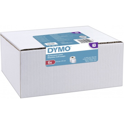 Dymo 11354, 2093094, 57mm x 32mm originálne papierové štítky, 6ks