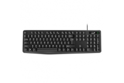 Genius KB-117 31310016400, klávesnice US, klasická, voděodolná typ drátová (USB), černá, ne