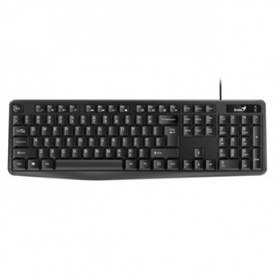 Genius KB-117 31310016400, klávesnice US, klasická, voděodolná typ drátová (USB), černá, ne