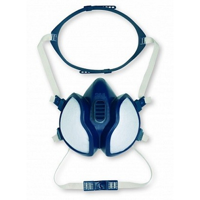 3M 4251+ Polomaska s integrovanými filtrami FFA1P2RD; väčšia priepustnosť výdychového ventilčeka