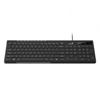 Genius Slimstar 230 II COPILOT 31310048407, klávesnice CZ/SK, multimediální, slim typ drátová (USB), černá