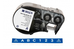 Brady M4C-500-595-BL-WT / 170813, 12.70 mm x 7.62 m, Vinyl, biela tlač / modrý podklad