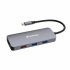 VERBATIM Hub USB-C Pro Multiport 9 Port, 3x USB 3.2, 2x USB-C, HDMI, RJ45, microSD/SD, sivá