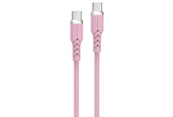 Powerton ENERGY PASTEL EDITION Kábel USB-C, 100W, 1m, silikónový, ružová