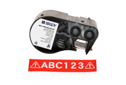 Brady M4C-1000-595-RD-WT / 170837, 25.40 mm x 7.62 m, Vinyl, biela tlač / červený podklad