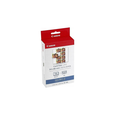 Canon KC-18IL 7740A001AG,  22x17,3mm, 18ks, biele etikety + atramentová fólia