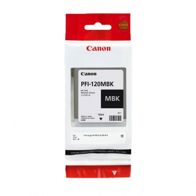 Canon PFI-120MBK 2884C001 matná čierna (matte black) originálna atramentová cartridge