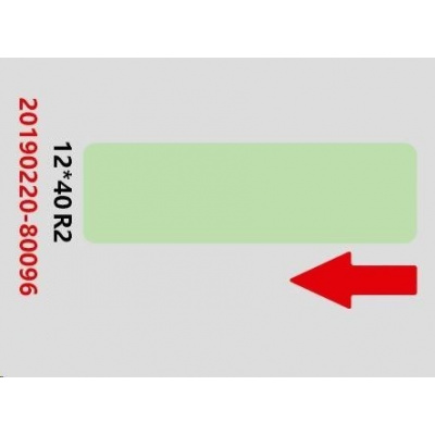 Niimbot A2A68301701, 12x40mm, 160ks, zelené samolepiace štítky