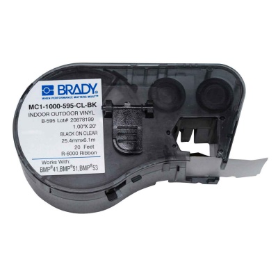 Brady MC1-1000-595-CL-BK / 131597, samolepicí páska 25.40 mm x 6.10 m