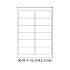 Samolepiace etikety 96 x 42,3 mm, 12 etikiet, A4, 100 listov