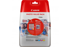 Canon CLI-571 0386C007 farebná (CMYK) sada originálne cartridge + fotopapier