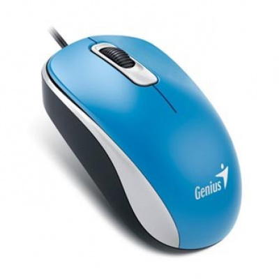 Genius Myš DX-110 31010116110, 1000DPI, optická, 3tl., drátová USB, modrá, standardní, univerzální