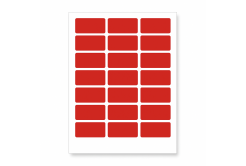 Samolepiace etikety 63,5 x 29,6 mm, 27 etiket, A4, 20 listov, červené