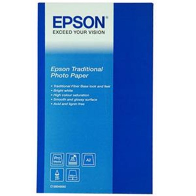 Epson Traditional Photo Paper, foto papír, saténový, bílý, A2, 330 g/m2, 25 ks, C13S045052, in