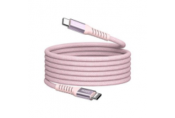 Verbatim 31857 USB kábel, USB C + USB C, 100W, 1.2m, magnetický, box, ružový