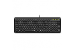 Genius Slimstar Q200 31310020403, klávesnice CZ/SK, klasická, tichá typ drátová (USB), černá, ne
