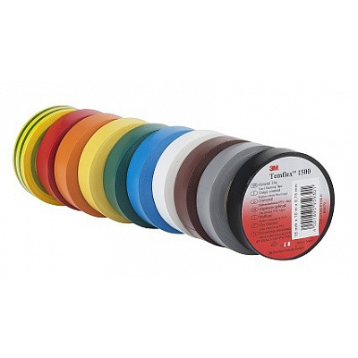 3M Temflex™ 1500 Vinylová elektroizolačná páska, 19 mm x 20 m 19 mm x 20 m červená/red