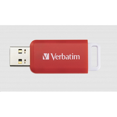 VERBATIM Flash Disk 16GB DataBar USB 2.0 Drive, červená