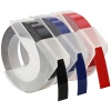 Kompatibilná páska s Dymo S0847750, 9mm x 3 m, biela tlač / čierna, modrá, červená